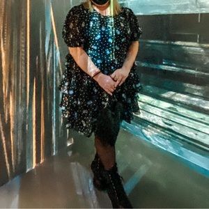 Women's Floral Print Short Sleeve Tiered Dress - Sandy Liang Target